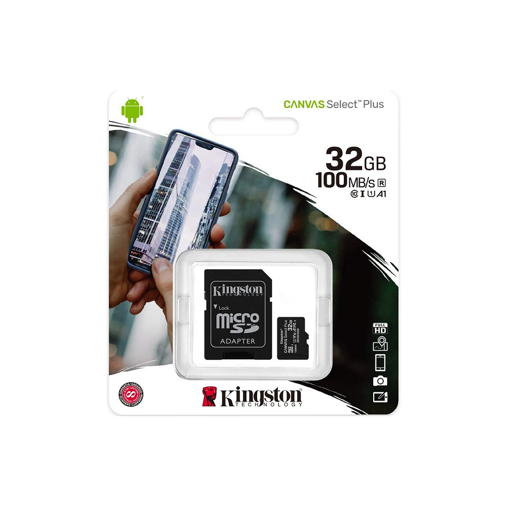 CARTE MEMOIRE 32G KINGSTON CANVAS SELECT PLUS