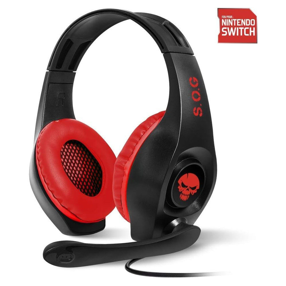 Micro Casque Gamer Filaire SPIRIT OF GAMER PRO NH5 - Noir&Rouge