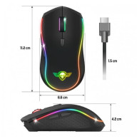 SOURIS GAMER SANS FIL SPIRIT OF GAMER PRO M9 RGB - NOIR